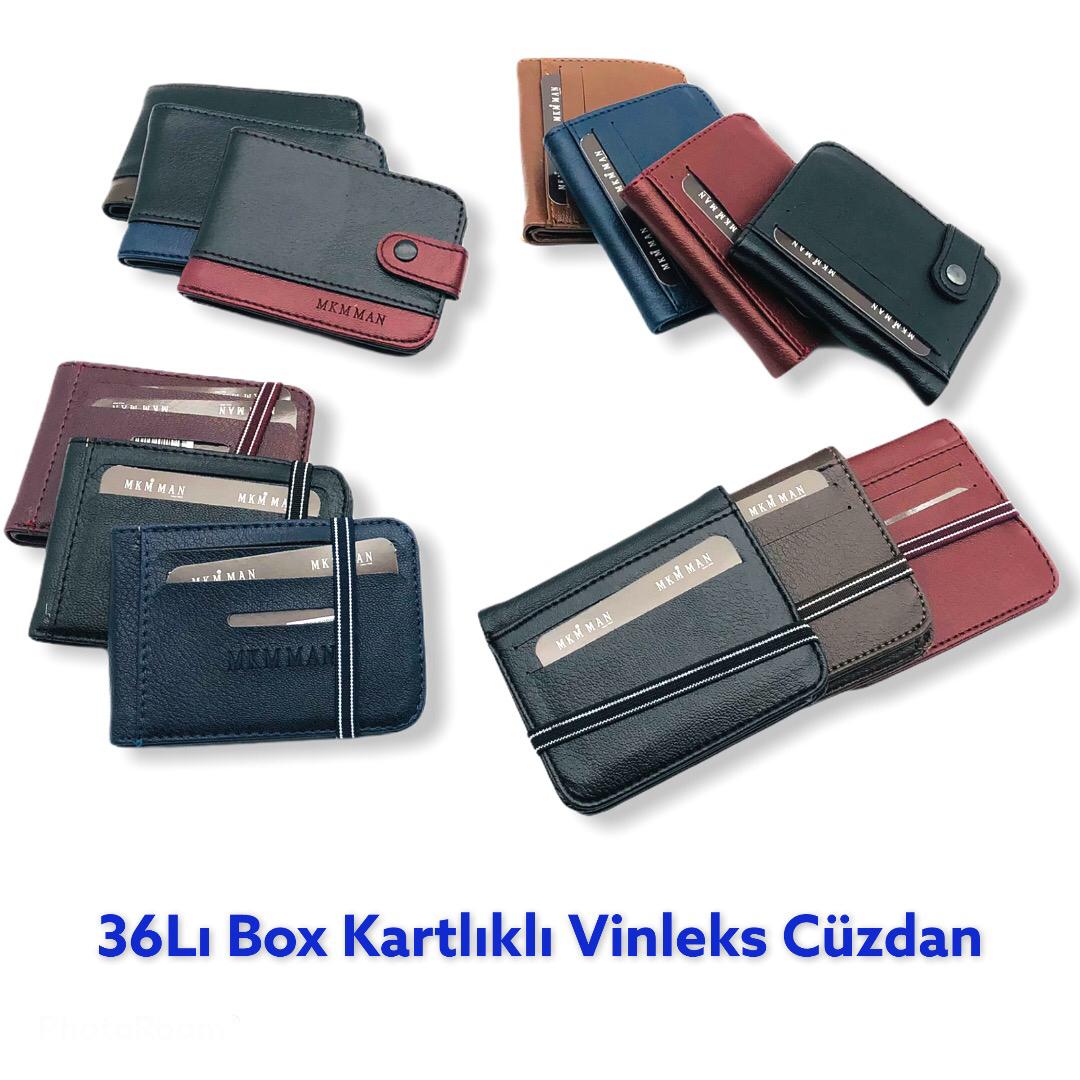 36'Lı Box Kartlıklı Vinleks Cüzdan