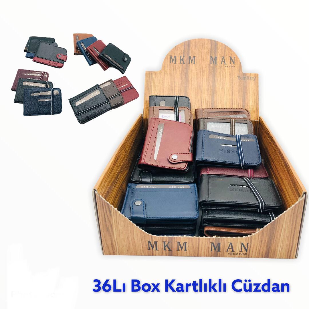 36'Lı Box Kartlıklı Vinleks Cüzdan