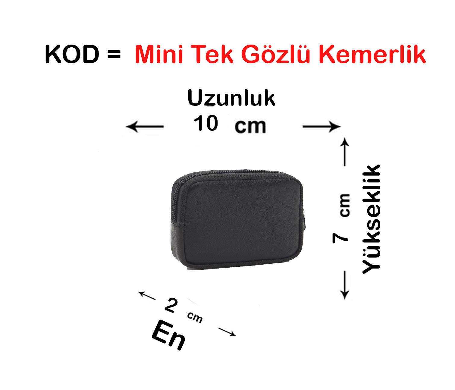 Mini Tek Gözlü Deri Kemerlik