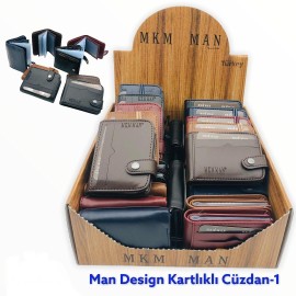 MKM MAN Design Kartlıklı Cüzdan-1 30'Lu Box